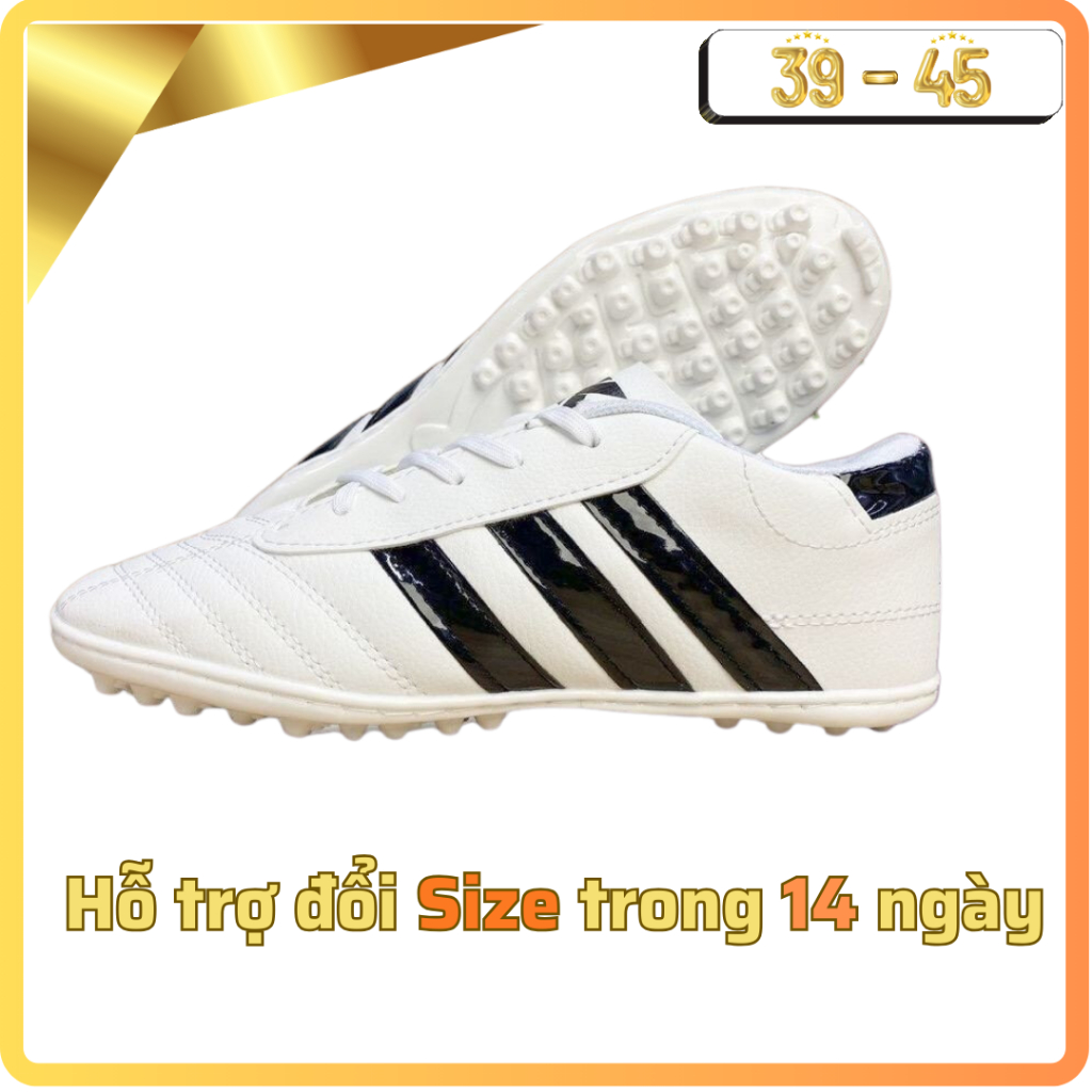 Giày đá bóng 3 SỌC TF sân cỏ nhân tạo Form đẹp cảm giác banh tốt chống trơn trượt khi chạy khi đỡ bằng gầm