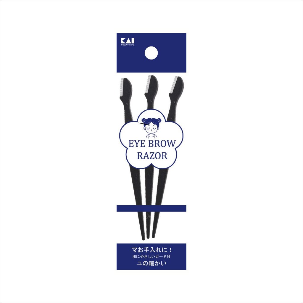 Dao Cạo Lông Mày Cán Dài Kai Groom 38531-HC1161