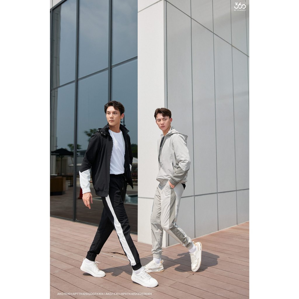 Áo khoác gió nam 2 lớp có mũ thương hiệu 360 Boutique chất liệu cao cấp chống nước - AKGTK401