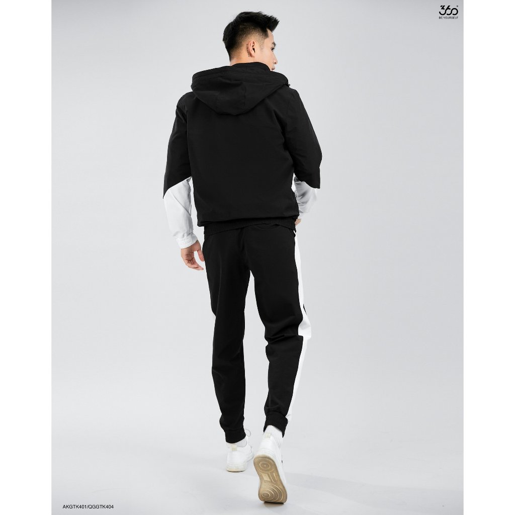Áo khoác gió nam 2 lớp có mũ thương hiệu 360 Boutique chất liệu cao cấp chống nước - AKGTK401