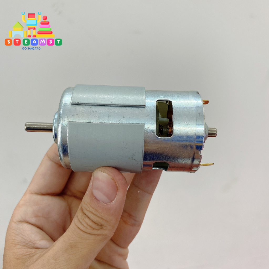 Motor 775 12V 18V siêu mạnh tốc độ 12000 - 18000 vòng, có chổi than, chế máy mài, thay khoan pin, bơm nước - LK0623