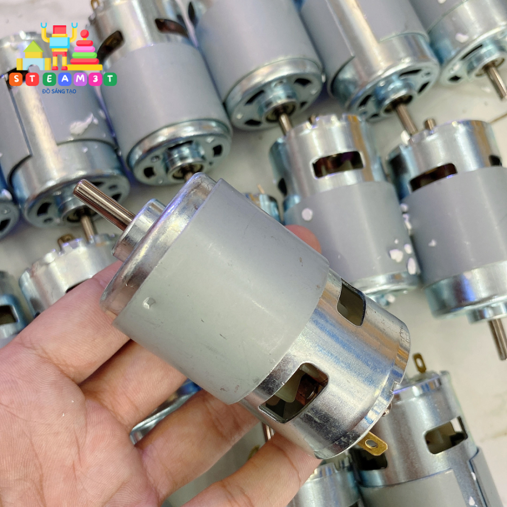Motor 775 12V 18V siêu mạnh tốc độ 12000 - 18000 vòng, có chổi than, chế máy mài, thay khoan pin, bơm nước - LK0623