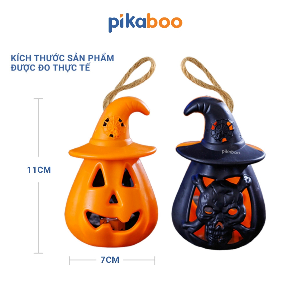 Lồng đèn bí ngô, đèn con thỏ Pikaboo dùng trang trí Halloween, có đèn sáng đẹp mắt mẫu mã đa dạng, an toàn cho bé