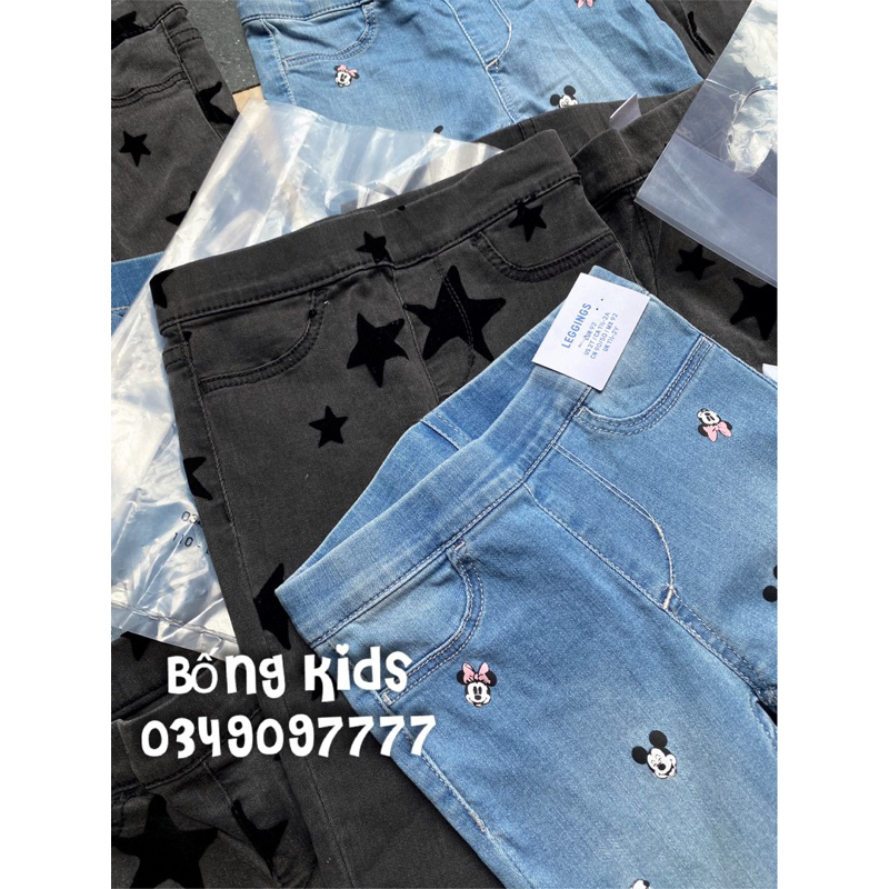 Quần Tregging Bé Gái Hoạ Tiết Denim HaM