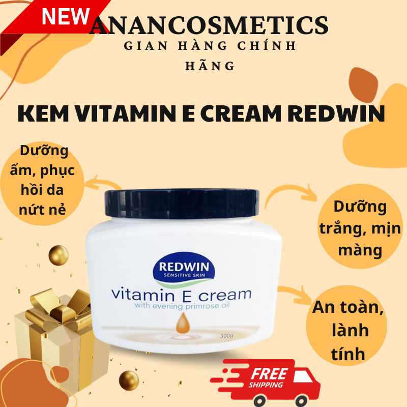 Kem dưỡng da mềm mịn REDWIN Vitamin E Cream Úc , Dưỡng Da Hết Khô , Nứt Nẻ.