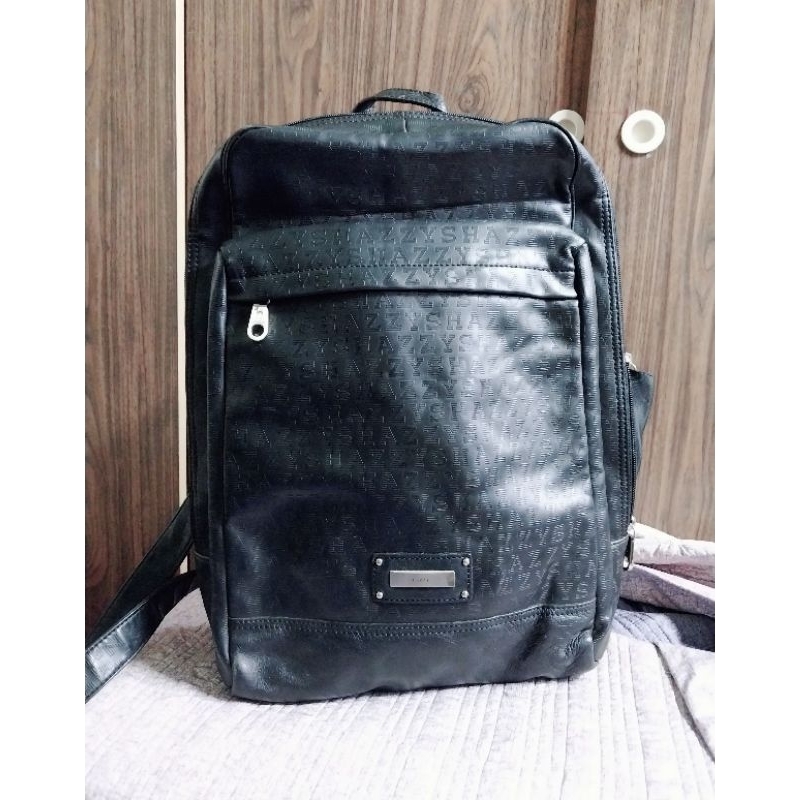 Balo nam da thật hiệu Âu Hazzys siêu xịn, dáng họp thời trang size  31x44, vừa laptop, du lịch