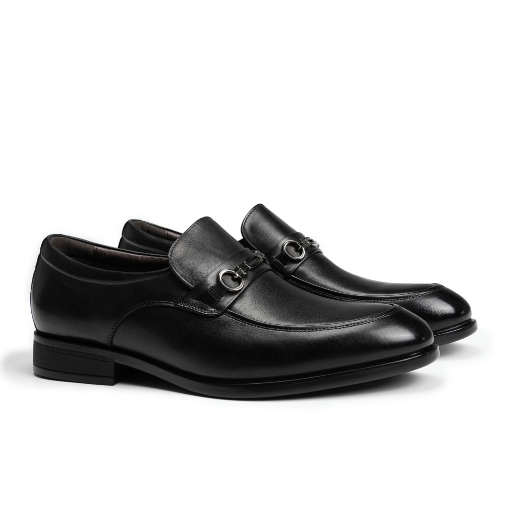 Giày lười nam MULGATI Horsebit Loafer da trơn mũi viền đai kim loại - FA19918