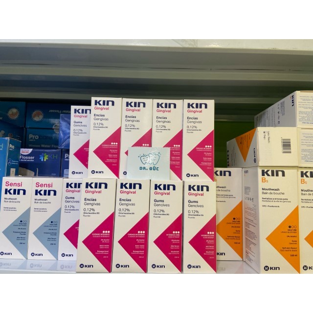 Nước Súc Miệng KIN Gingival Cho Viêm Nướu, Hôi Miệng, Chảy Máu Chân Răng, Sâu Răng, Mảng Bám 250ml