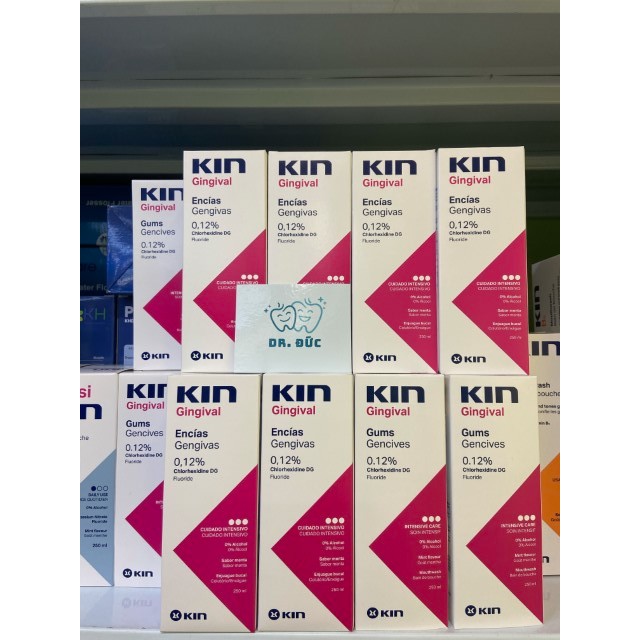 Nước Súc Miệng KIN Gingival Cho Viêm Nướu, Hôi Miệng, Chảy Máu Chân Răng, Sâu Răng, Mảng Bám 250ml