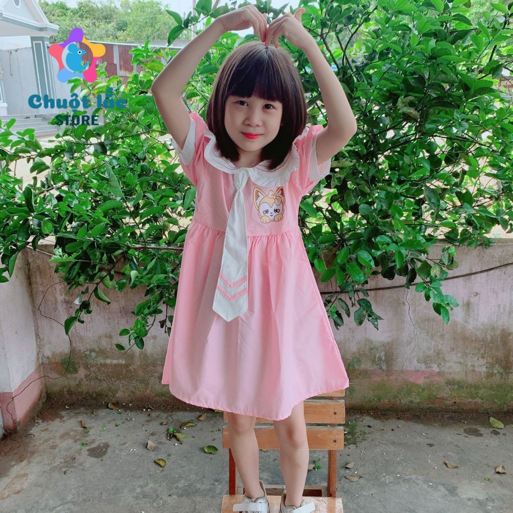 Váy bé gái kèm cà vạt 8-20kg