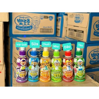 Nước trái cây pororo chai 235ml 6 hương vị nhập khẩu hàn quốc
