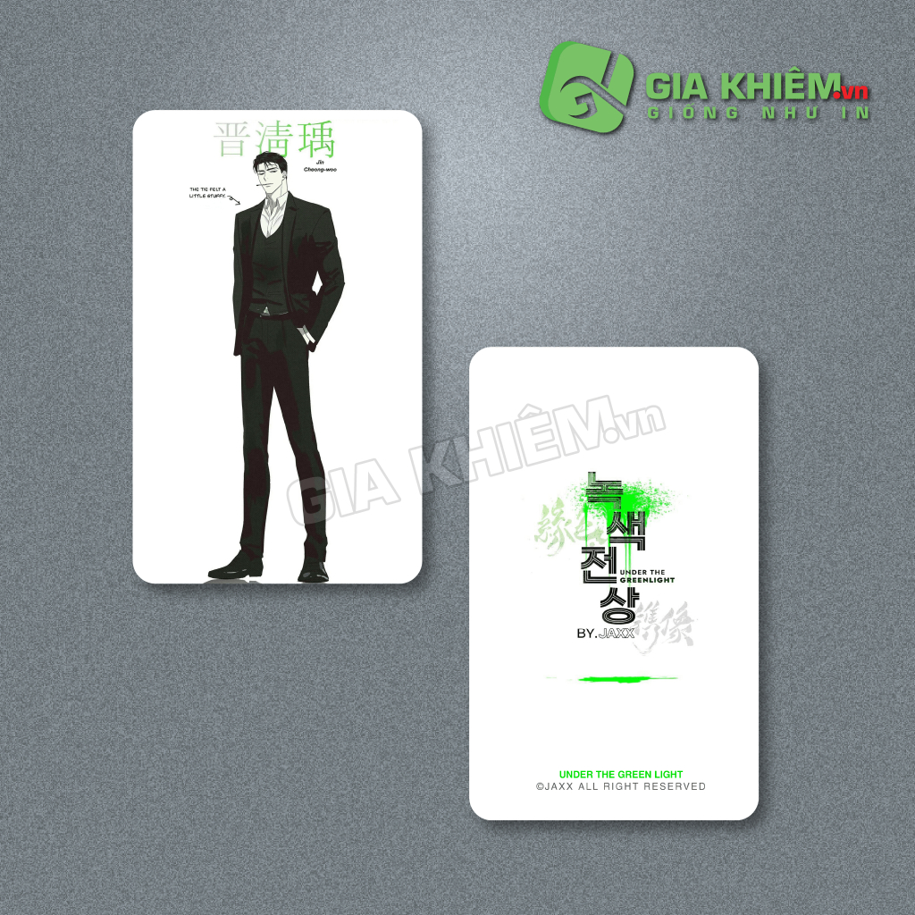 Card bo góc giấy truyện UNDER THE GREEN LIGHT