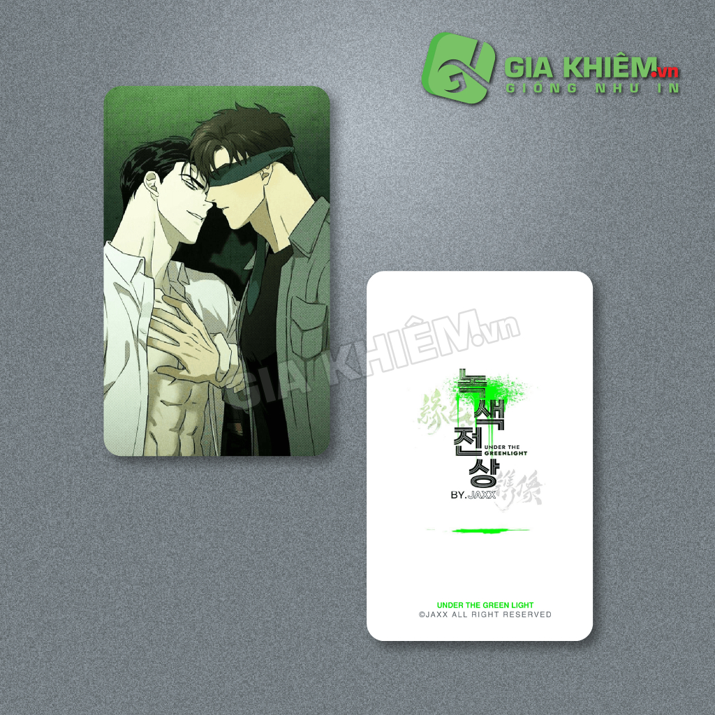 Card bo góc giấy truyện UNDER THE GREEN LIGHT