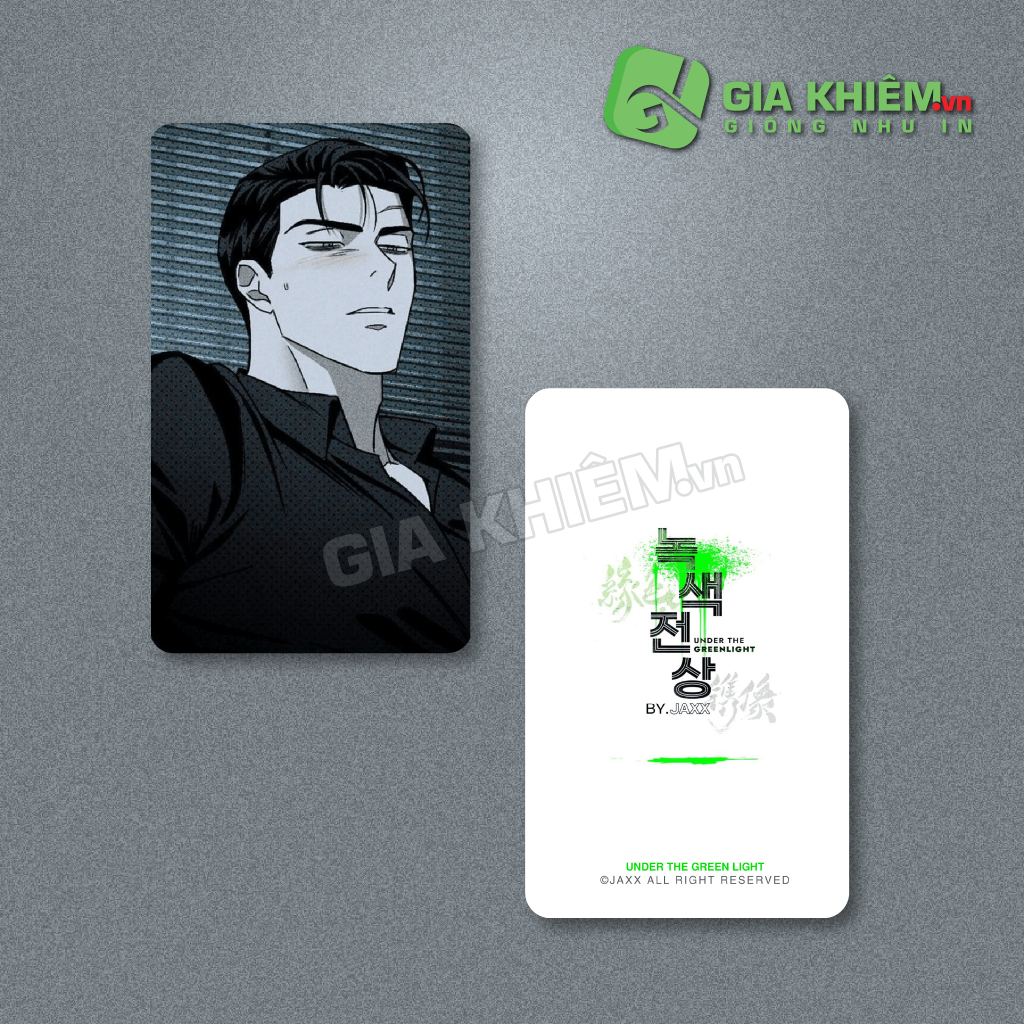 Card bo góc giấy truyện UNDER THE GREEN LIGHT