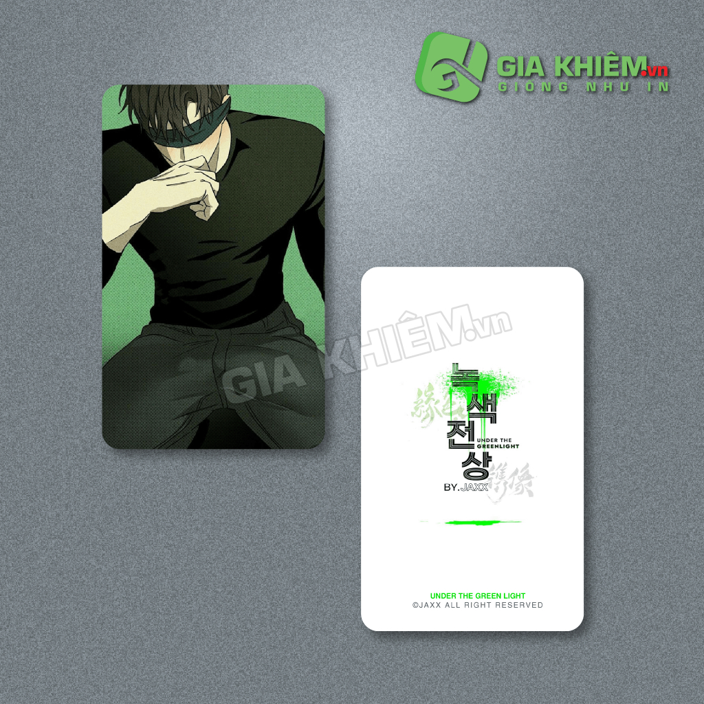Card bo góc giấy truyện UNDER THE GREEN LIGHT