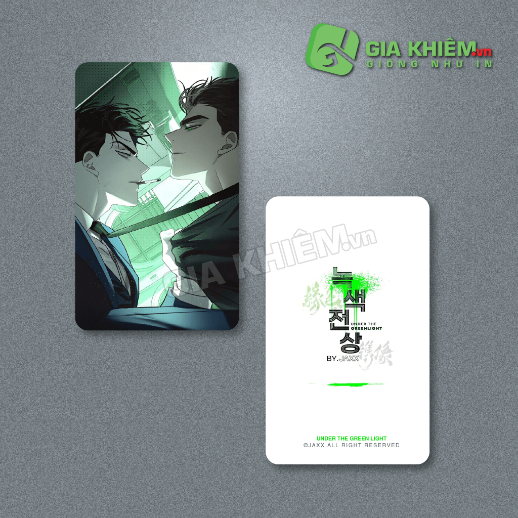 Card bo góc giấy truyện UNDER THE GREEN LIGHT