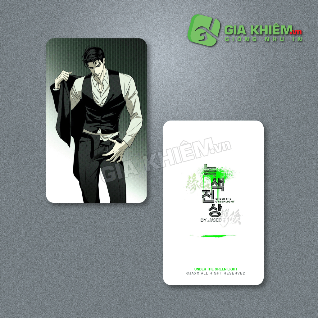 Card bo góc giấy truyện UNDER THE GREEN LIGHT