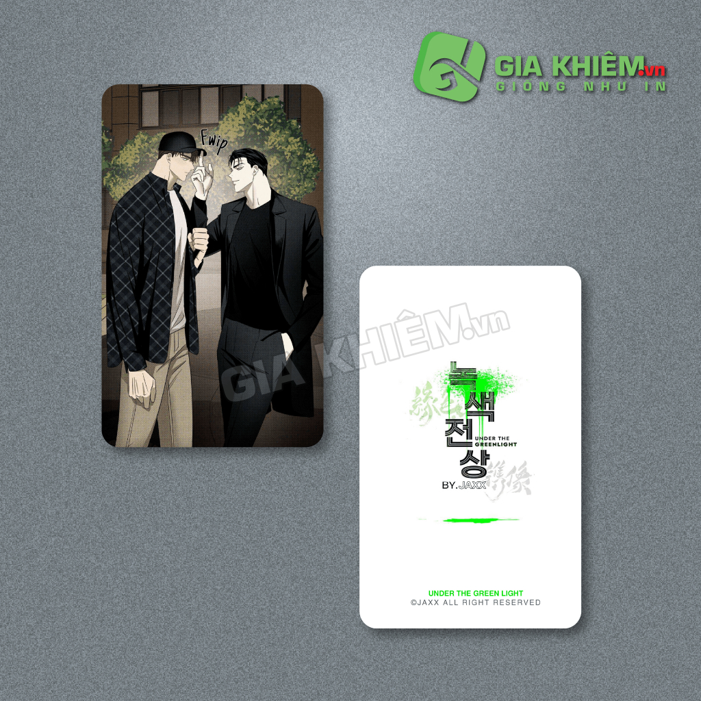 Card bo góc giấy truyện UNDER THE GREEN LIGHT