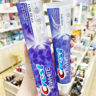 Kem đánh răng crest 3d white vivid mint ultra 147g - tuýp