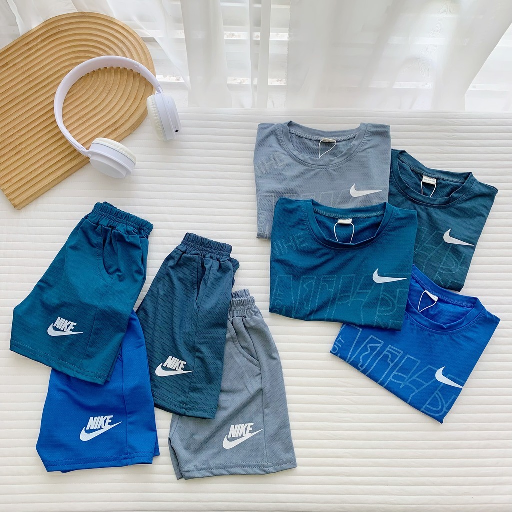 Bộ cộc tay cho bé, bộ NI KE chất cotton thông hơi cho bé mặc hè cao cấp 7 đến 27kg-KANGMIN KIDS