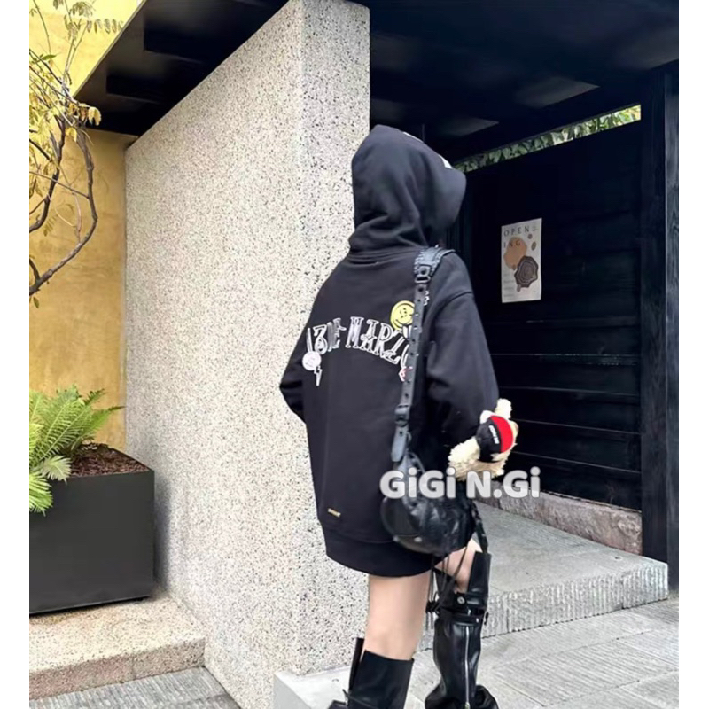 13demar.zo Áo Hoodie Gấu Sticker Siêu Cute