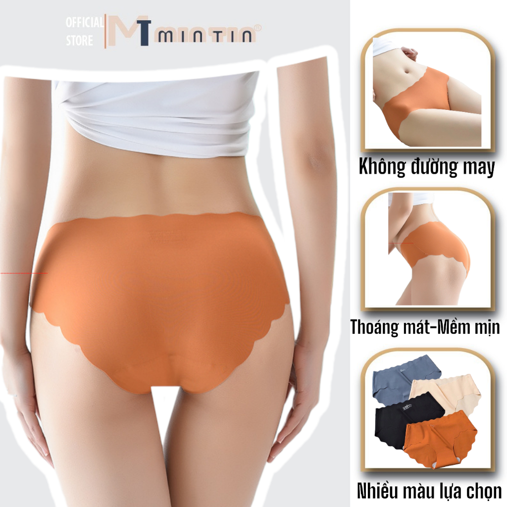 Quần lót đúc su nữ không đường may viền lượn sóng chất liệu thun lạnh mềm mịn cao cấp [MinTin]