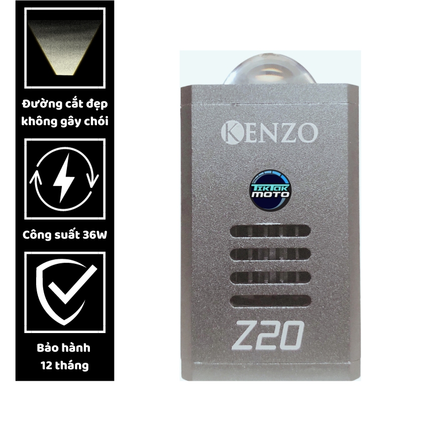 Đèn trợ sáng mini Kenzo Z20 36W đường cắt nét không gây chói TikTakMoTo