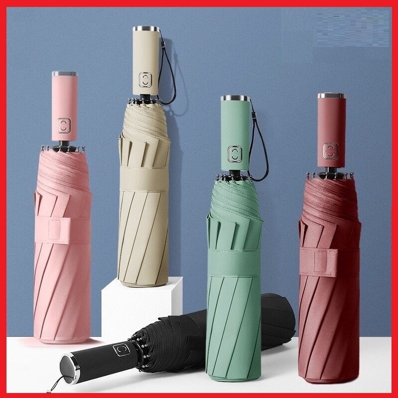 Dù gấp gọn , ô tự động 2 chiều có nút đóng mở gấp gọn chống tia UV che nắng, che mưa