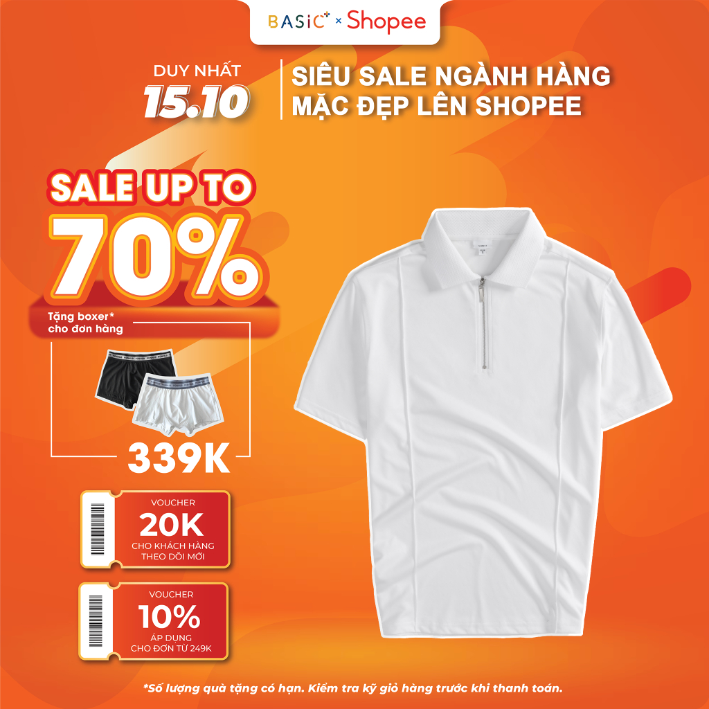 Áo POLO BASICPLUS vải POLY Cao Cấp Siêu thông thoáng, thấm hút tốt và sang trọng A02-129