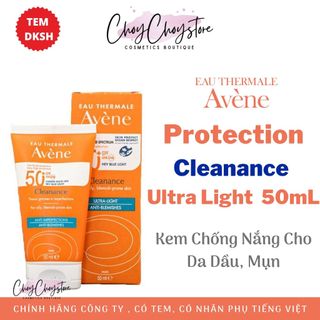 Kem Chống Nắng Avene Protect Cleanance Ultra Light 50mL Cho Da Dầu, Mụn SPF50+ (TEM DKSH)