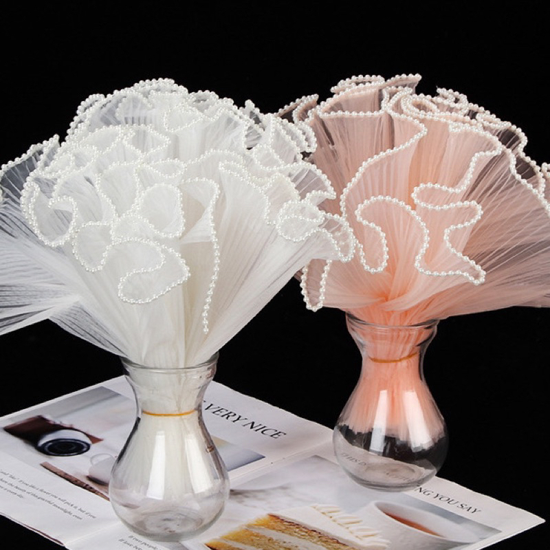 Vải voan lưới gói hoa