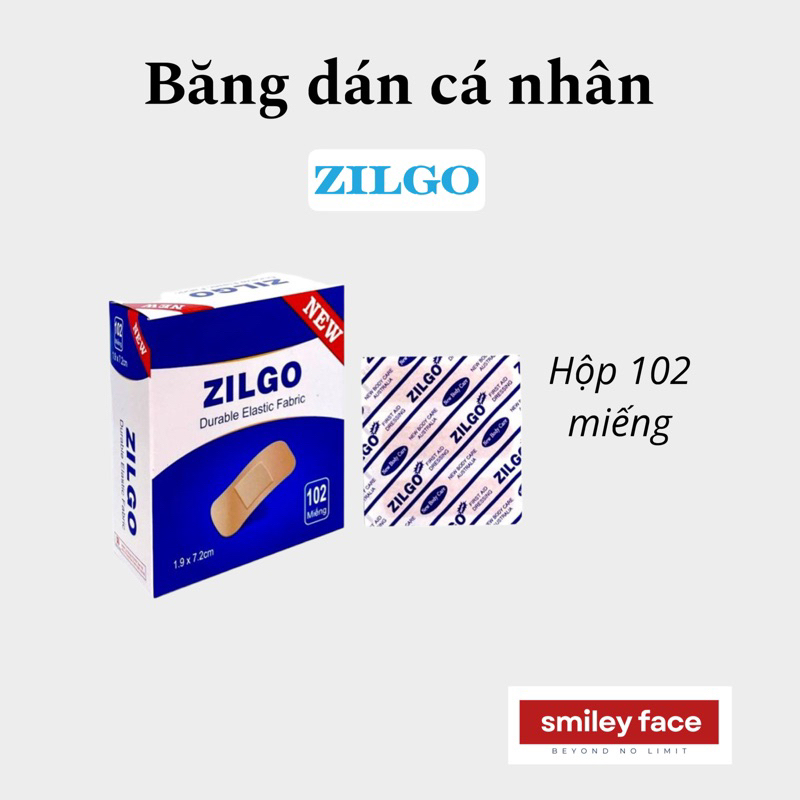 Băng cá nhân Zilgo (102 miếng)