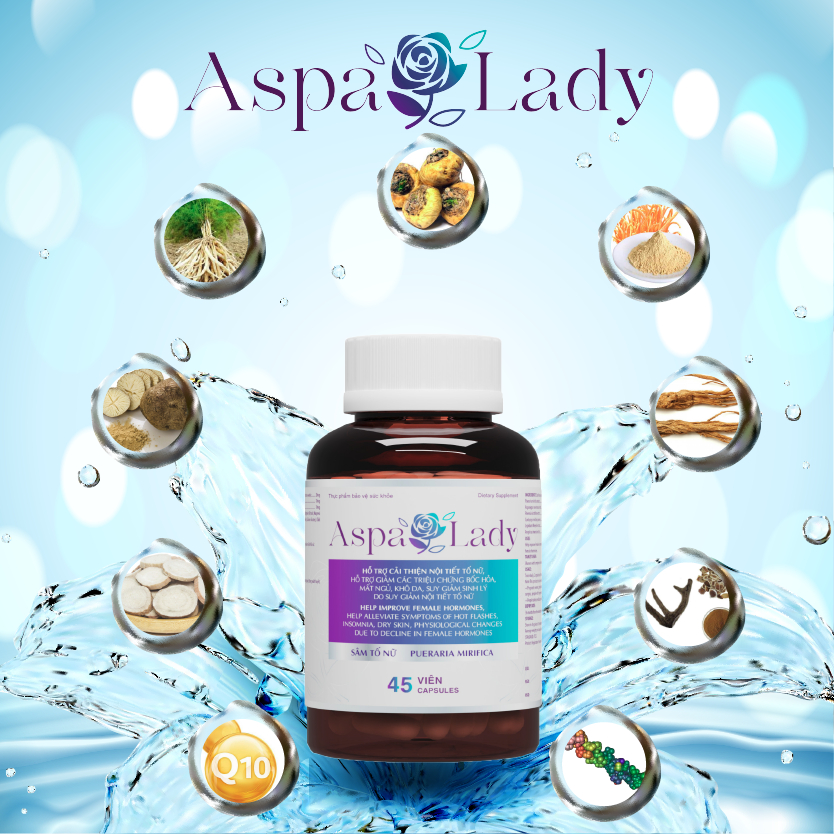 Viên uống Aspa Lady - Bổ sung nội tiết tố nữ, đẹp da, trẻ hóa cô bé