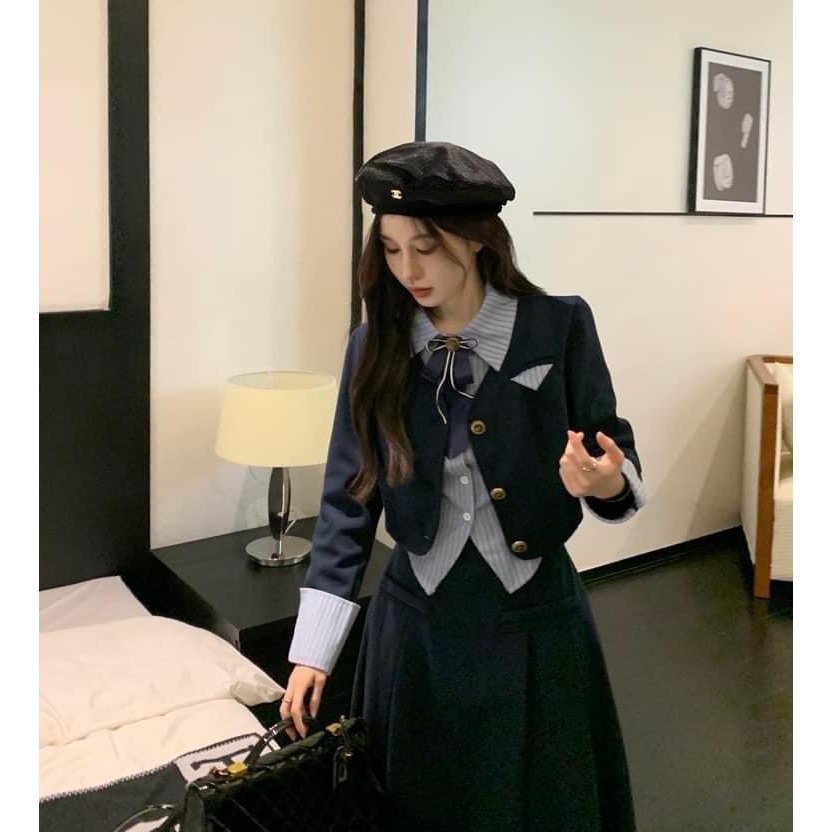 Sét bộ phối chân váy li 2 lớp - Retrostyle.vn - Setdadangdai1320_P13K20