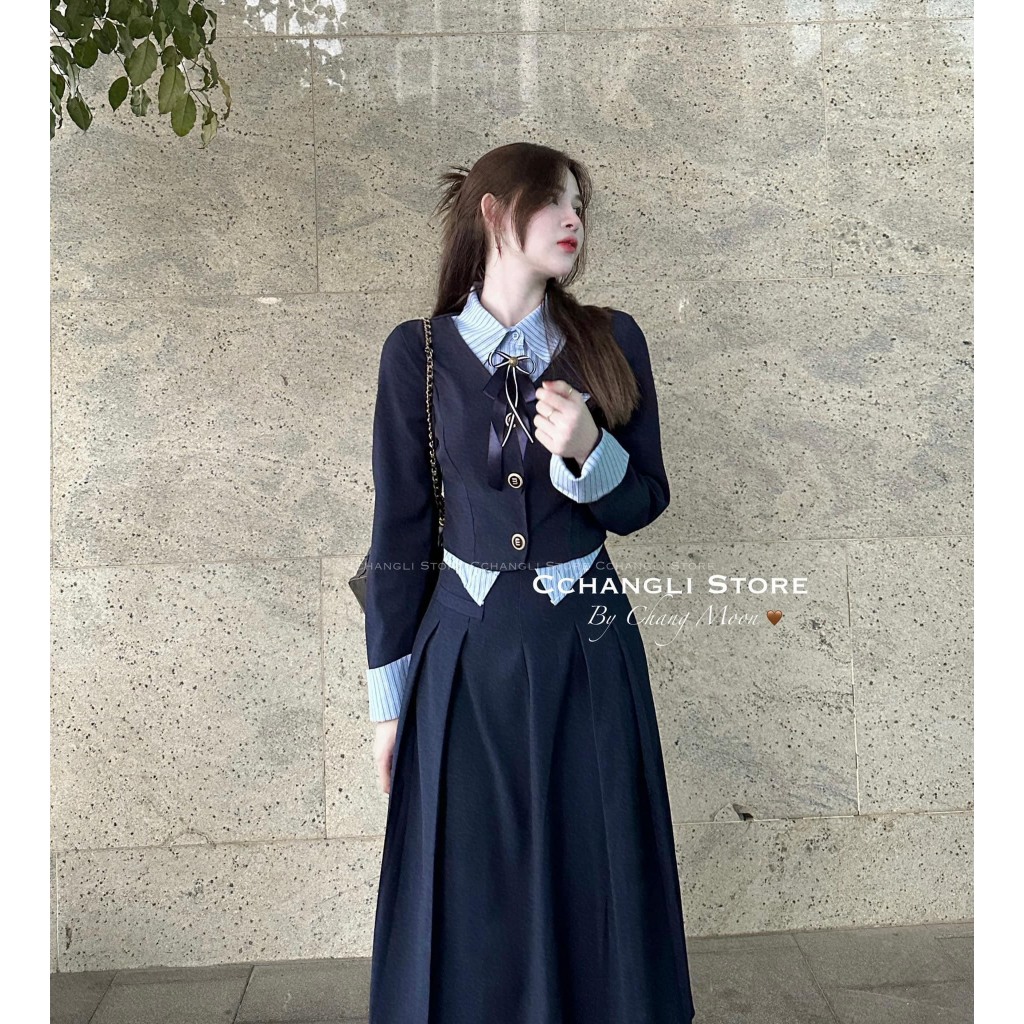 Sét bộ phối chân váy li 2 lớp - Retrostyle.vn - Setdadangdai1320_P13K20