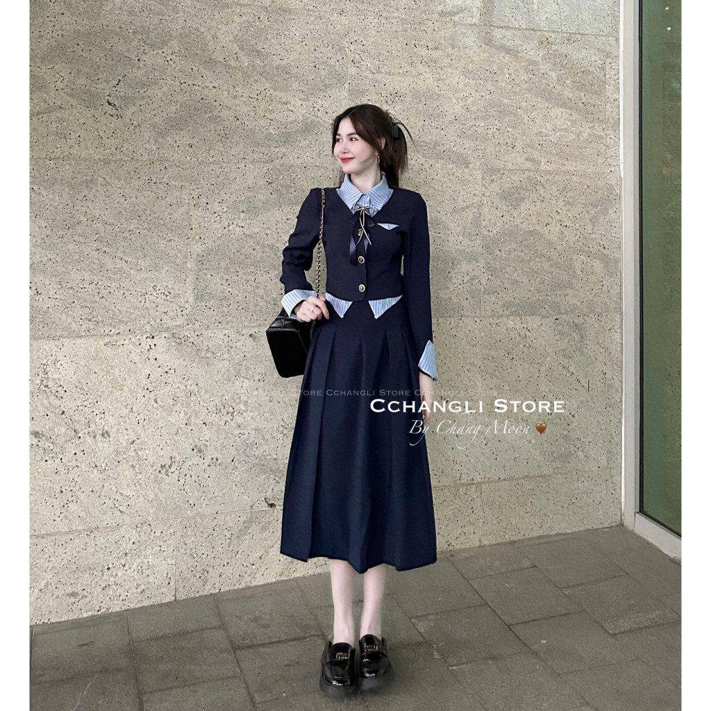 Sét bộ phối chân váy li 2 lớp - Retrostyle.vn - Setdadangdai1320_P13K20