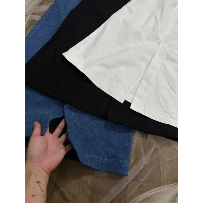 Chân váy jean co giãn