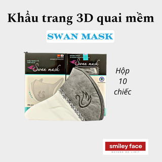 Khẩu Trang 3D Swan Mask - Màu Xám ( 10 cái/ hộp)