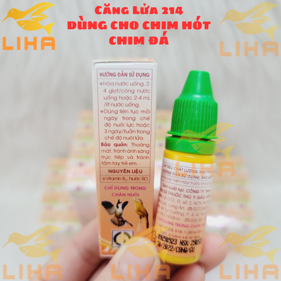 Căng Lửa 214 Chai 10ml - Giúp Chim Hót Hay