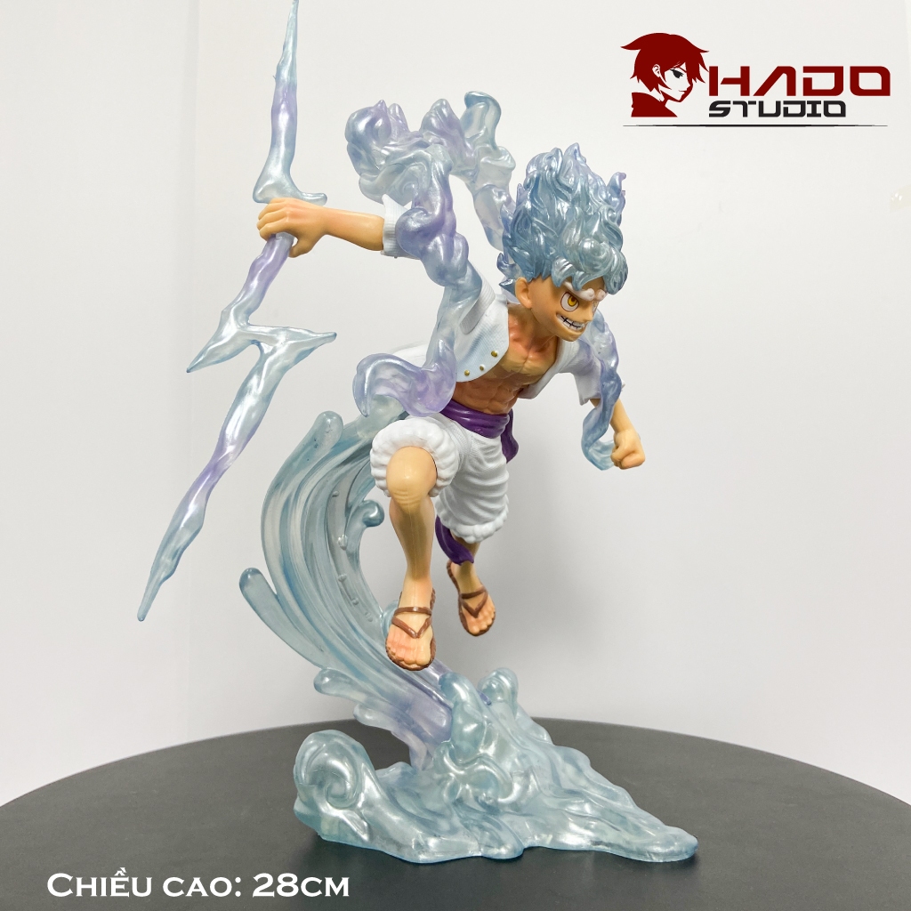 Mô hình Luffy Gear 5, One Piece,2 phiên bản đầu thay thế, cao 28cm