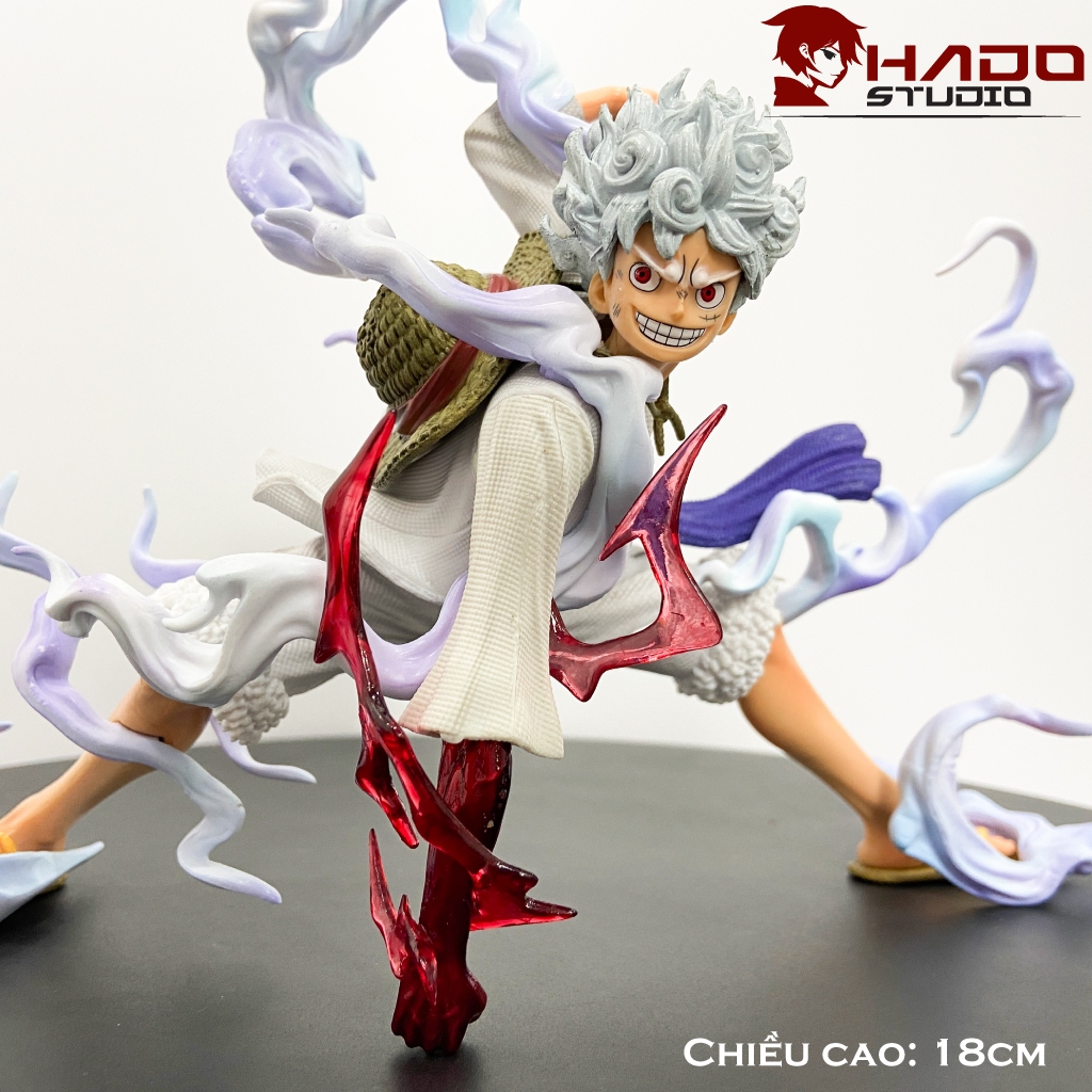 Mô hình Luffy Gear 5, One Piece, tư thế chiến đấu cao 18cm