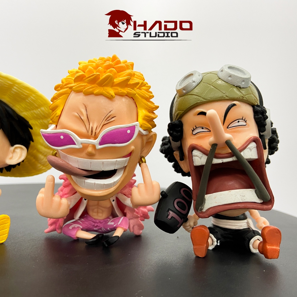 Set 4 mô hình chibi One Piece, siêu cute, cao 8cm