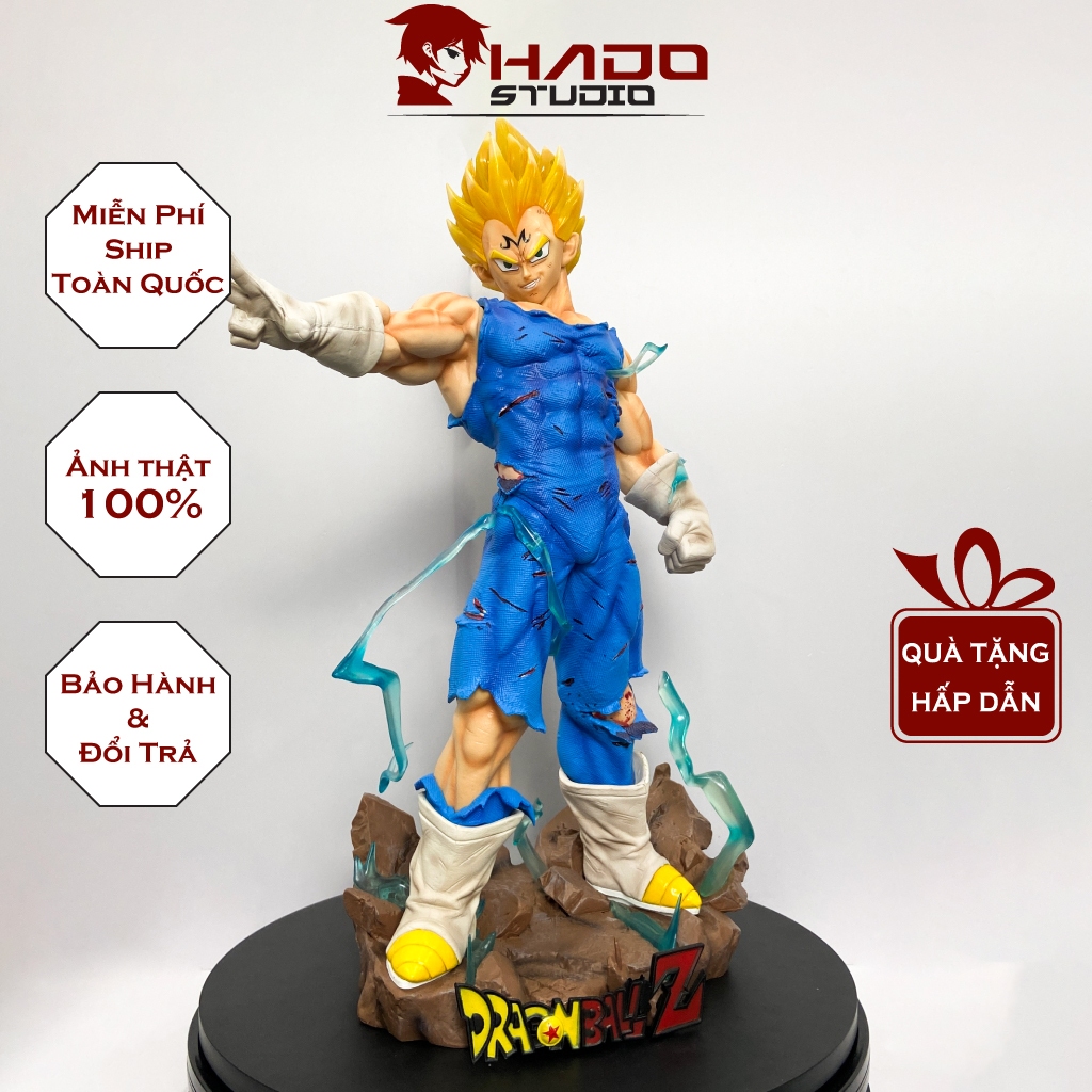 Dragon ball, mô hình Vegeta chiến đấu có 2 phiên bản thay thế, chiều cao 47cm