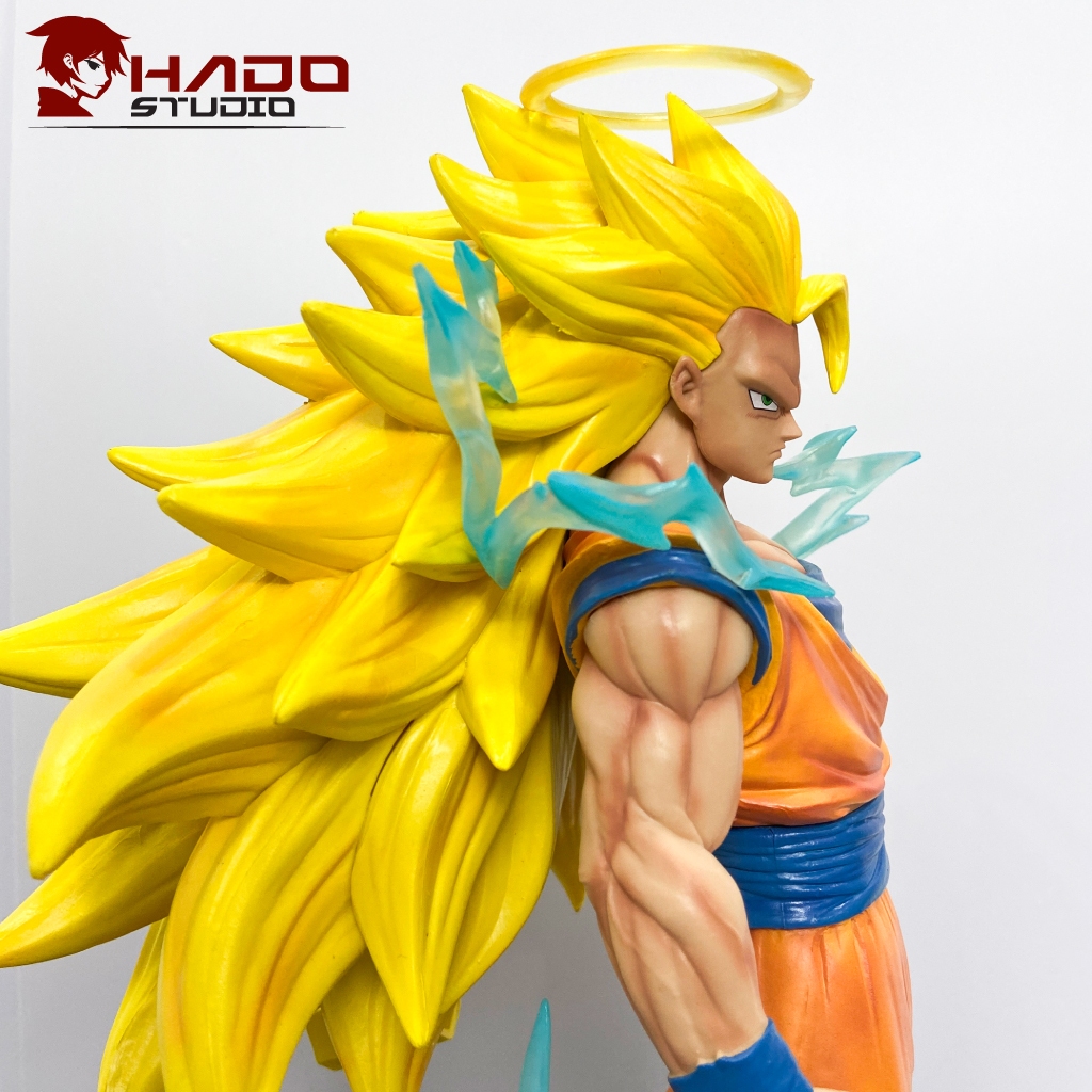 Mô hình Songoku, Siêu Saiyan cấp 3, 2 phiên bản trong Dragon ball, chiều cao 35cm