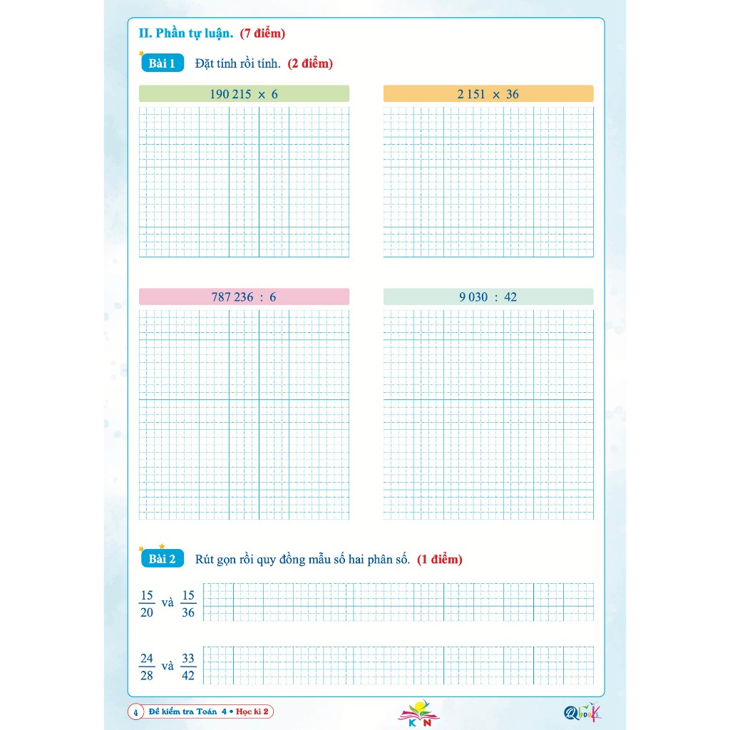 Sách - Combo Đề Kiểm Tra Toán Và Tiếng Việt Lớp 4 Học Kì 2 - Kết Nối Tri Thức (Bộ 2 Cuốn)