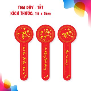 Tem nhãn tết nhiều size combo 12 tem
