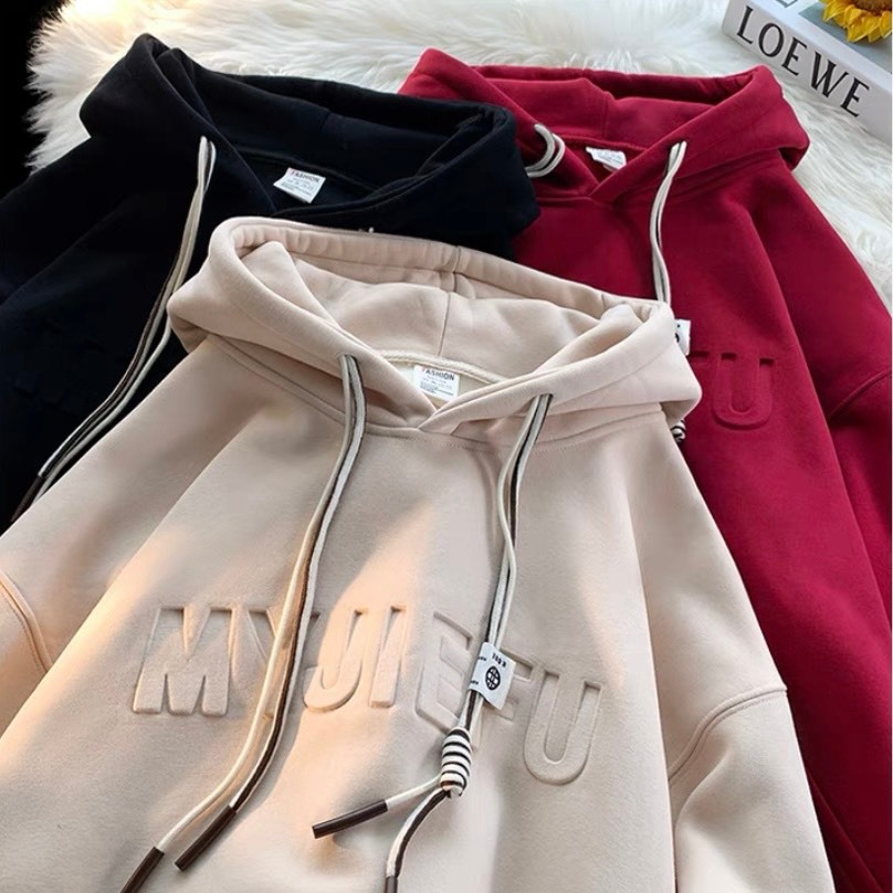 Áo Hoodie Nam Nữ MYJIEFU NAD Unisex - Áo Khoác Nỉ Bông Mũ Rộng 3 Màu Basic Form Rộng Trẻ Trung