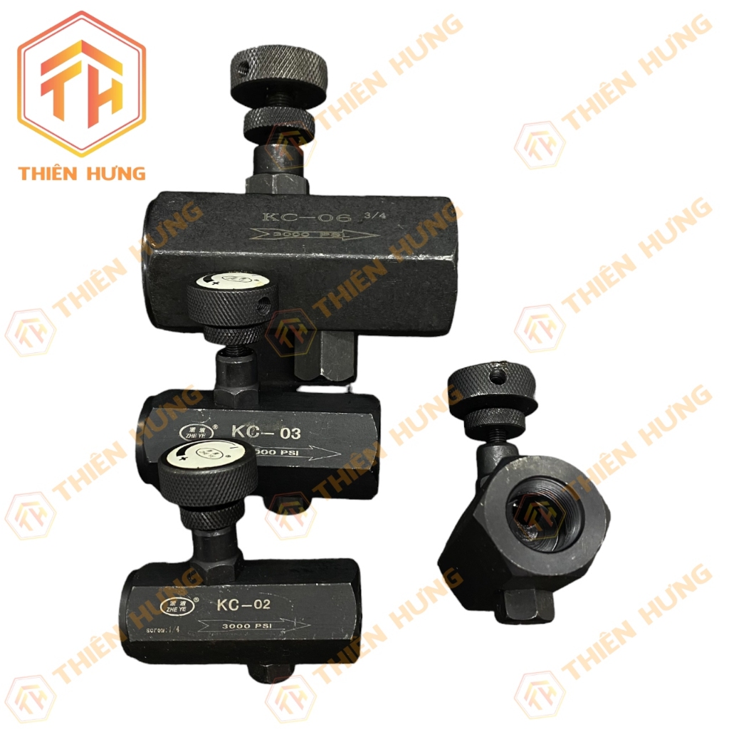 Van tiết lưu dầu thủy lực KC 02 - 06 | Ren 13mm~27mm