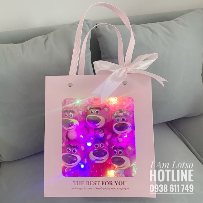 Set quà tặng gồm 6 mô hình Gấu dâu siêu cute