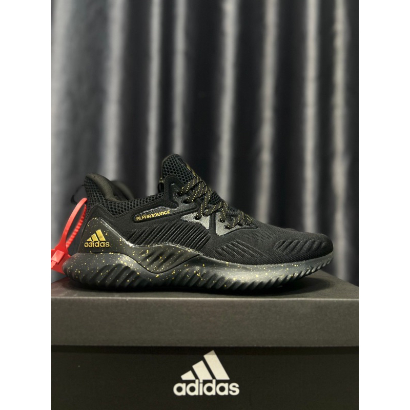Giày Thể Thao Adidaz Alphaboncz Đen Vàng LjkeAuth  giầy sneaker nam đen full tặng box bảo vệ